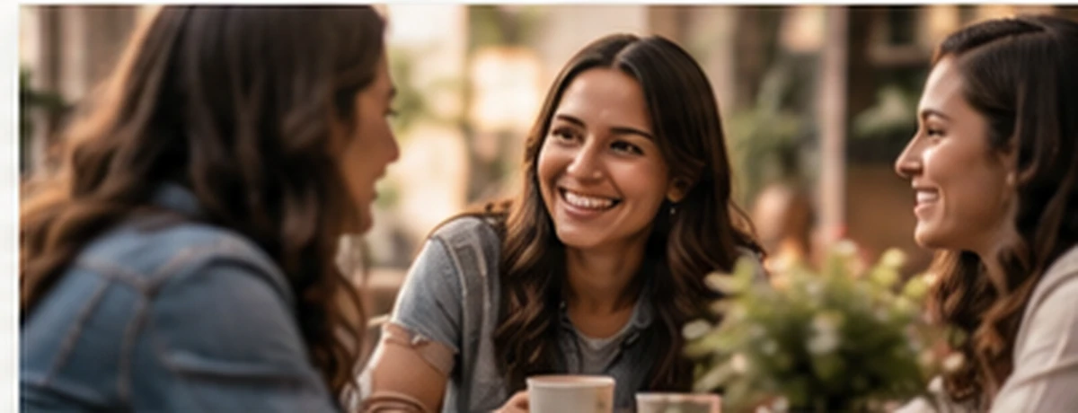 Amigas compartiendo una conversación cercana